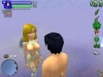 Chica desnuda hablando con un hombre caliente